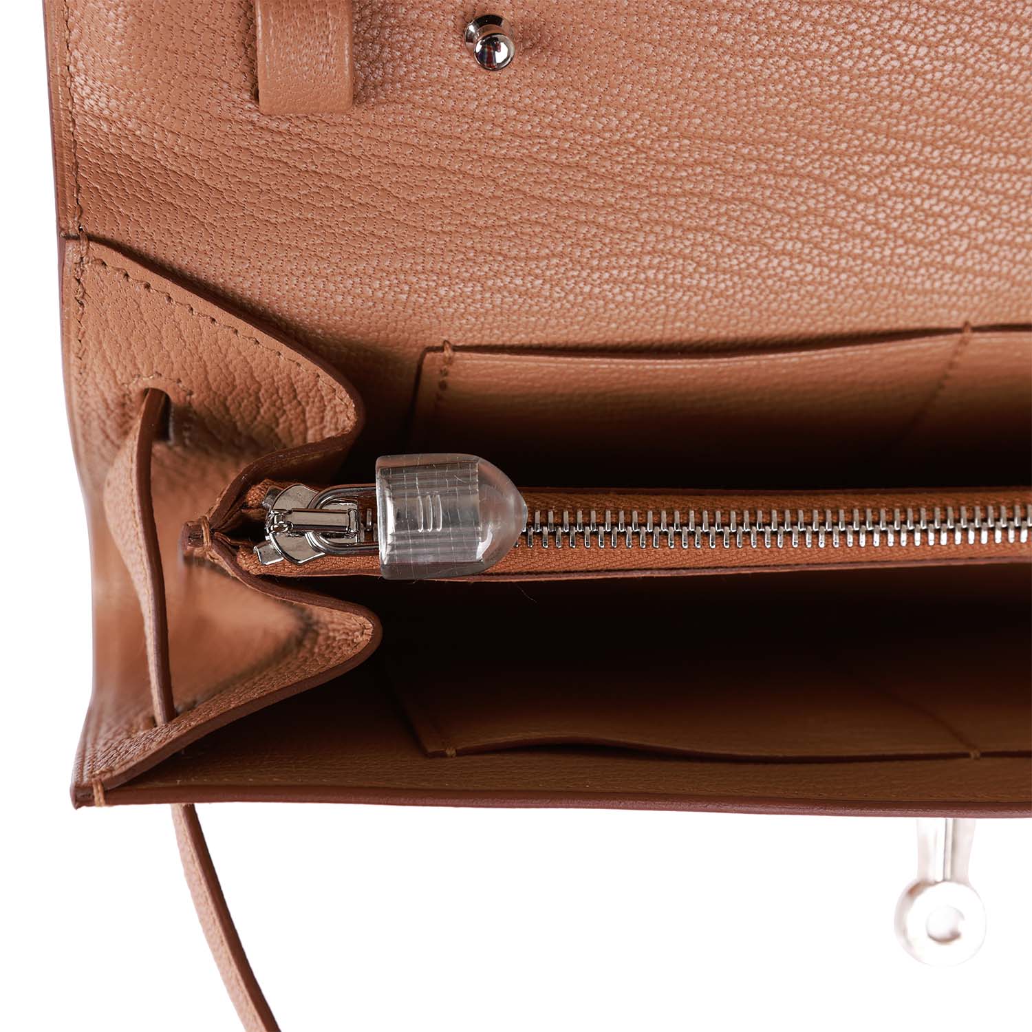 Hermès Kelly Wallet To Go Quebracho Chevre Palladium Hardware