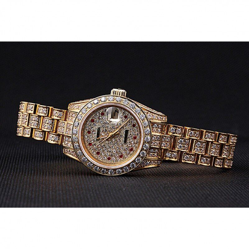 Swiss Rolex DateJust Diamond Dial Gold 622024