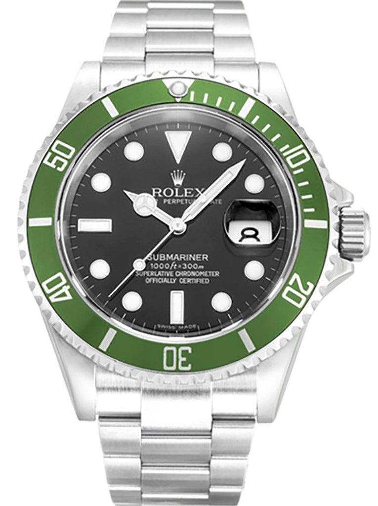 Replica Rolex Submariner 40mm Black Dial 16610LV Kermit