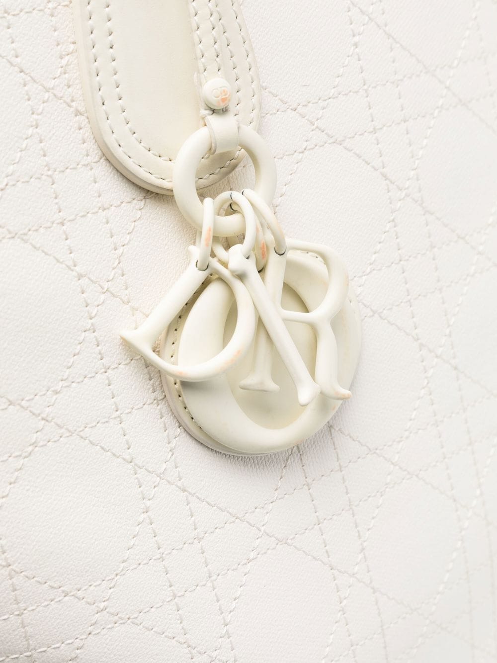 Christian Dior Cannage logo lettering tote