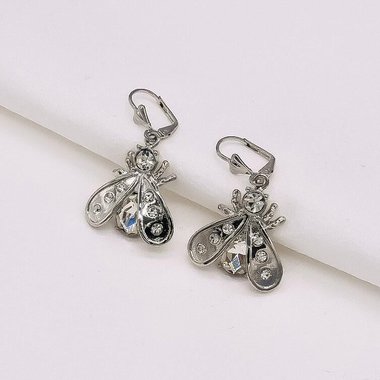 Simple Personality Beetle Pendant Earrings