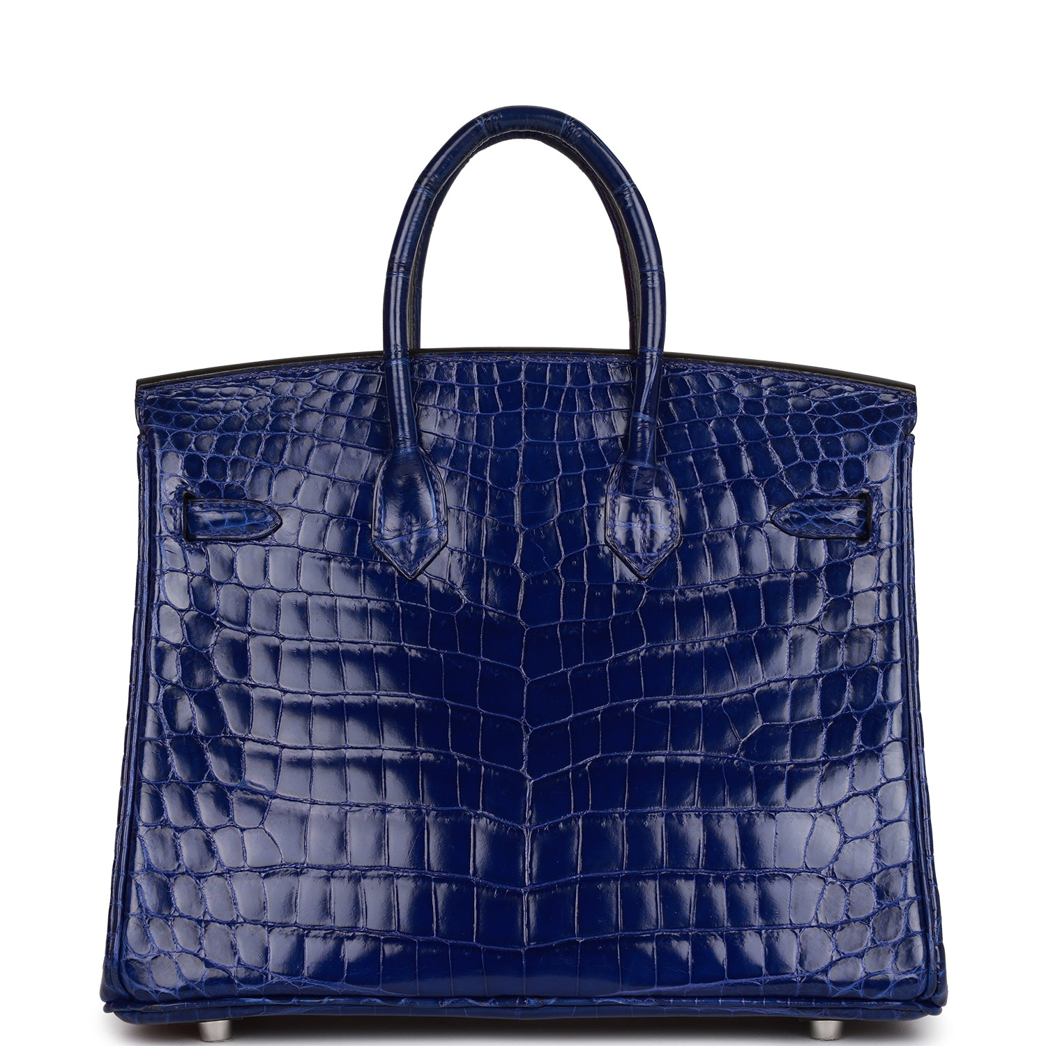 Hermès Birkin 25 Bleu Electric Shiny Niloticus Crocodile Palladium Hardware