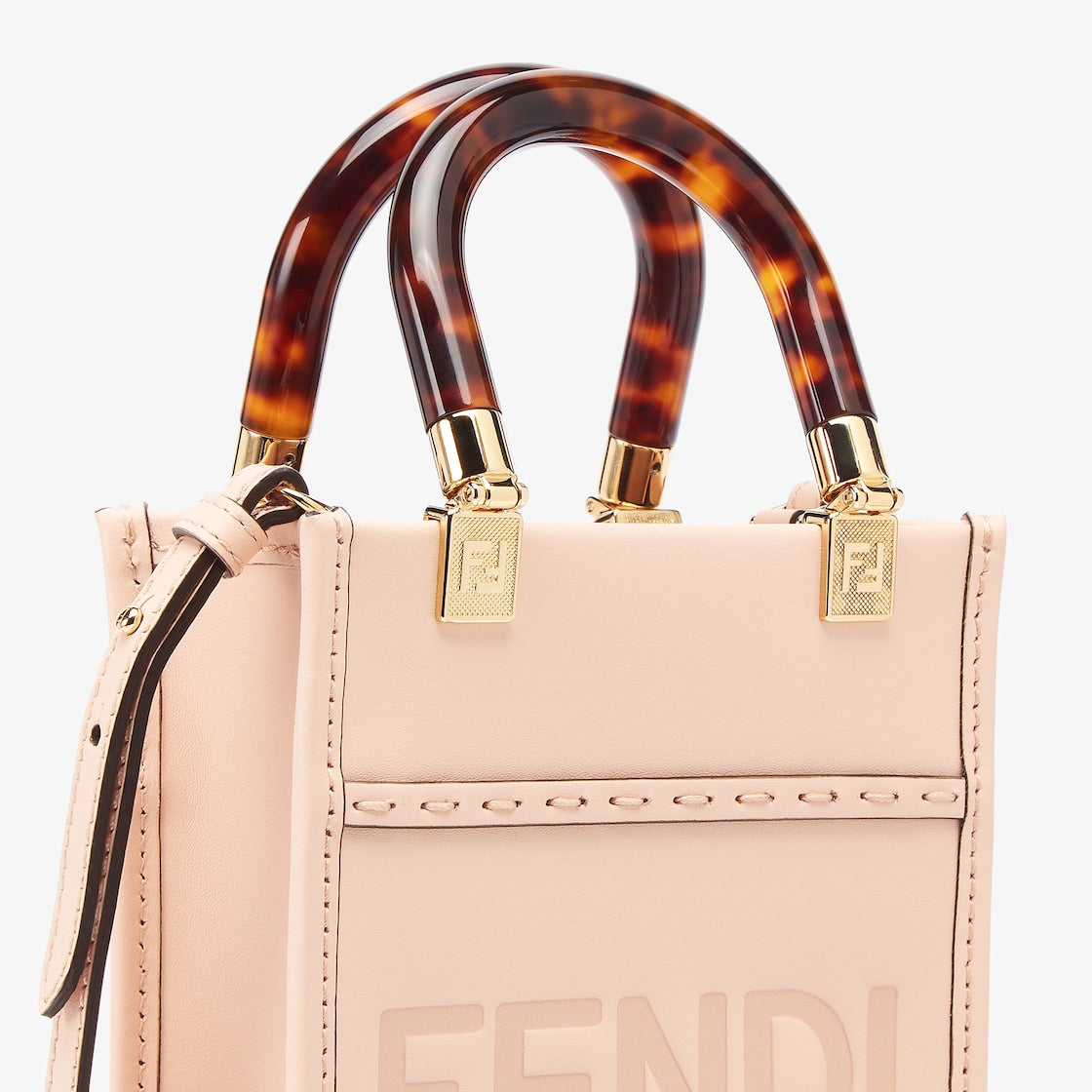 Fendi Mini Sunshine Shopper in Pale Pink