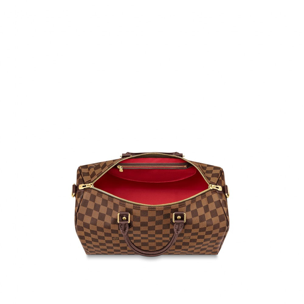 LV Damier Ebene Canvas Speedy Bandouliere 35 N41366