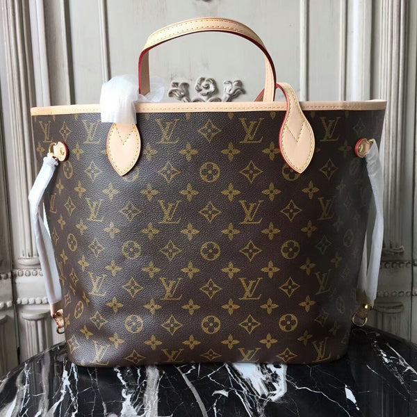 LV M41178 Neverfull MM Shoulder Bag Monogram Canvas