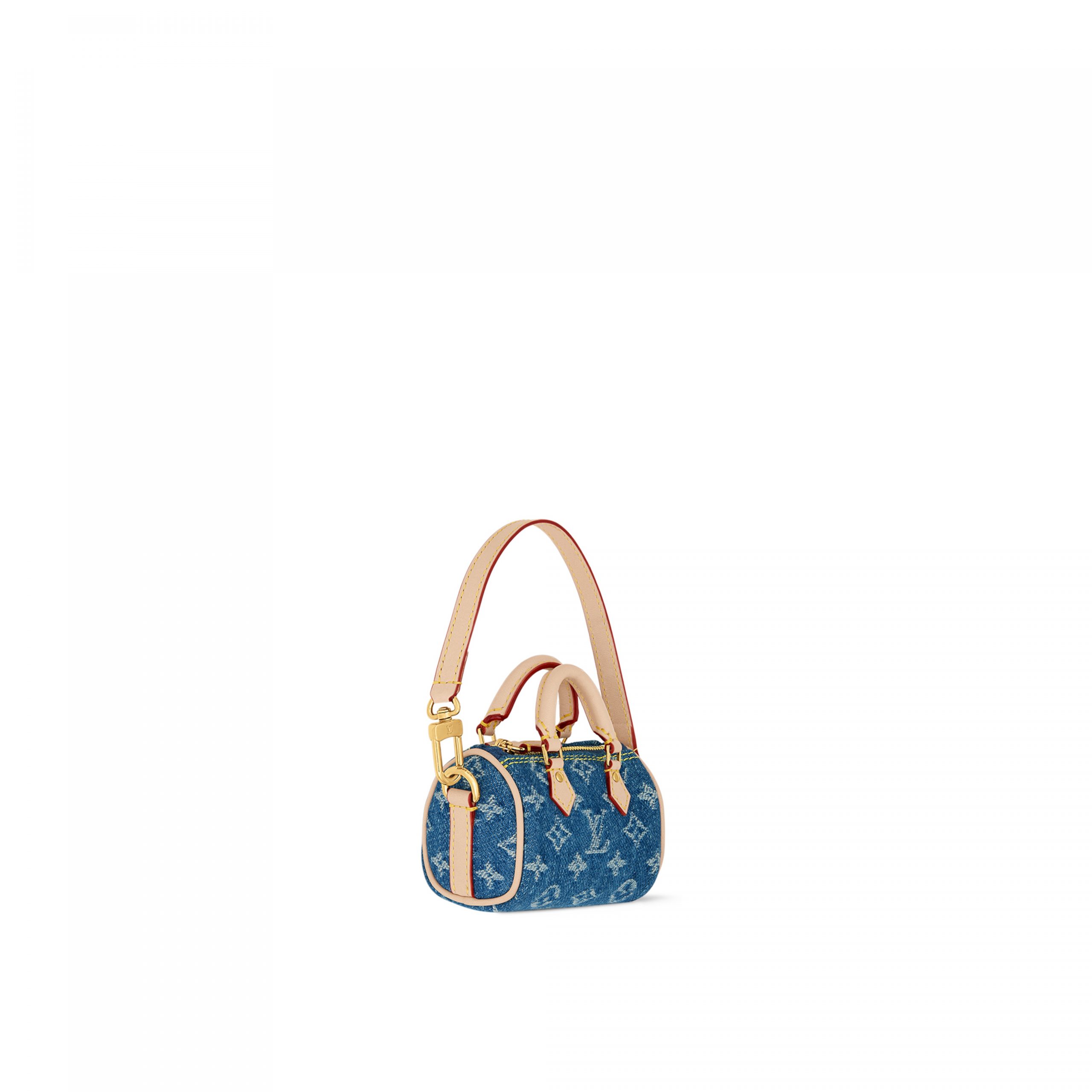 Louis Vuitton M01701 Micro Speedy Bag Charm Denim Blue