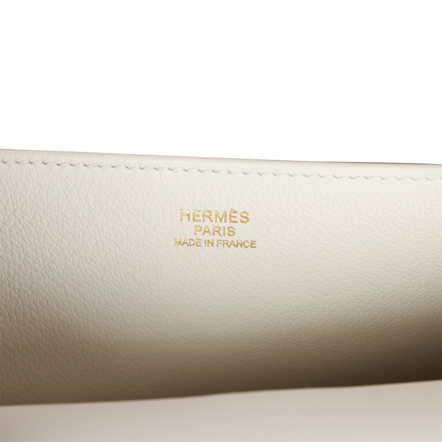 Hermès Halzan 25 White Evercolor Gold Hardware