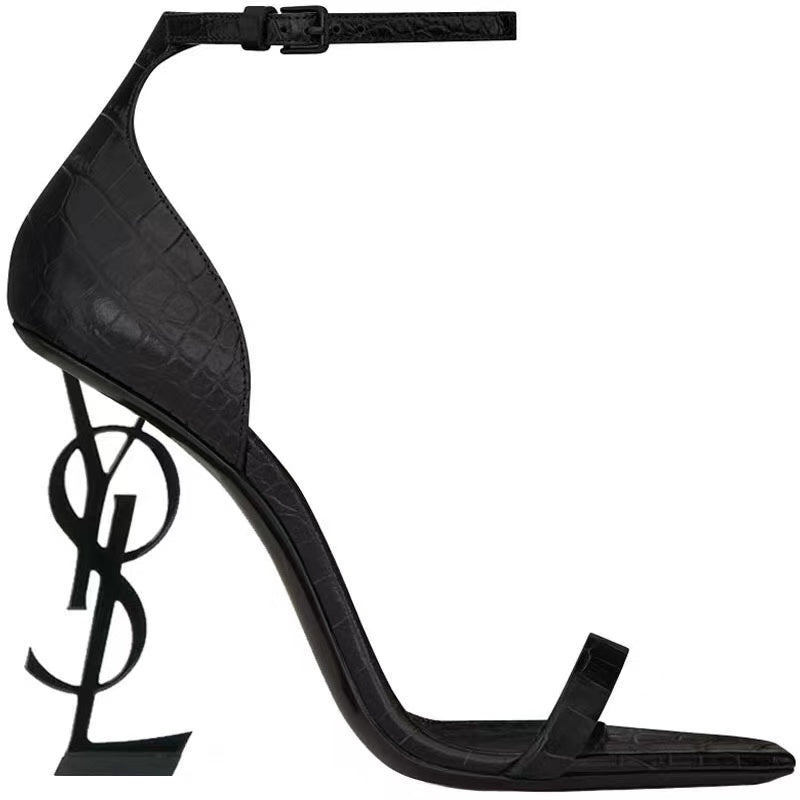 9 colors exclusive logo high heel sandals