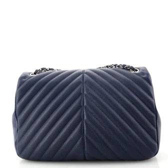Chanel Puffy CC Flap Bag Chevron Caviar Large