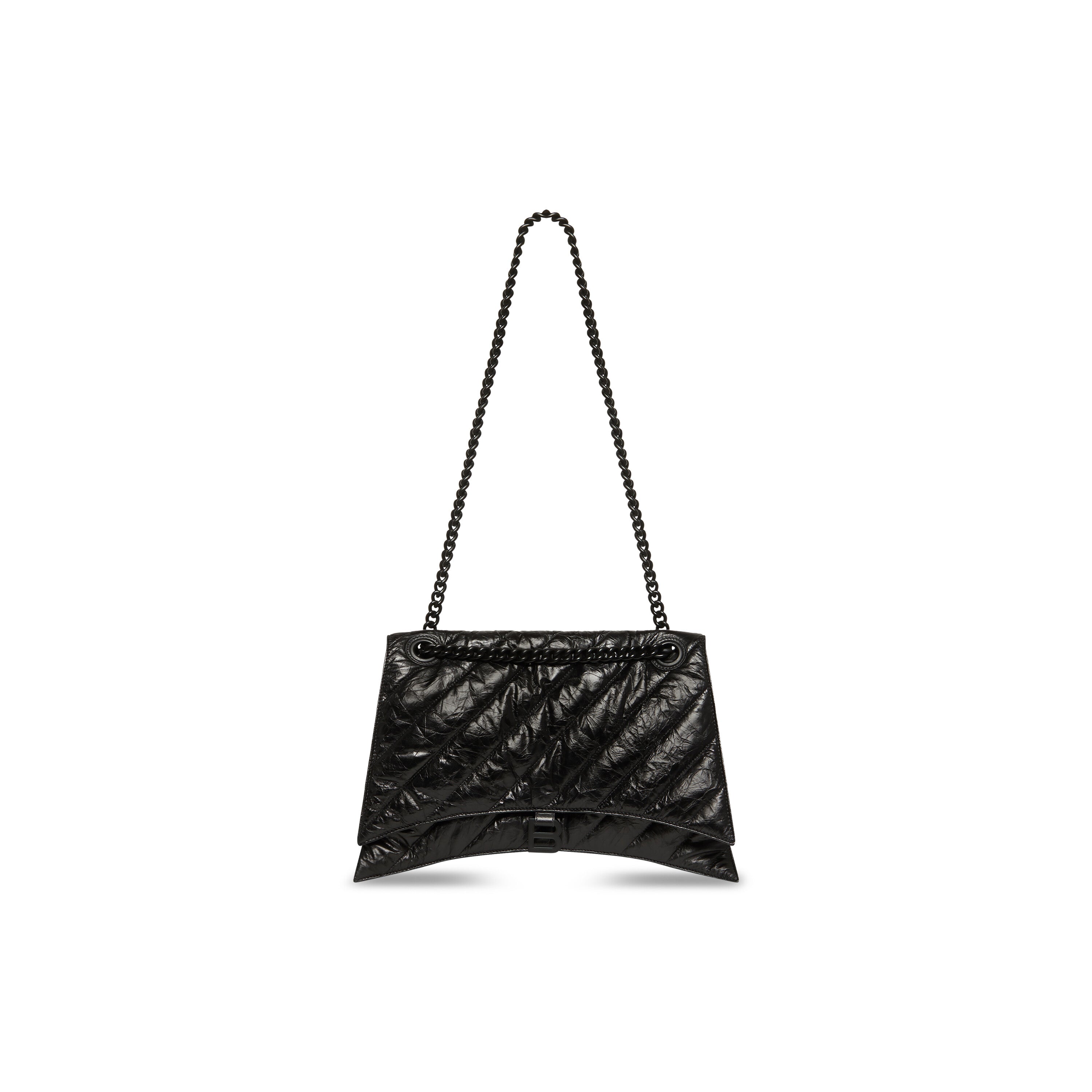 WOMEN'S CRUSH LARGE CHAIN BAG QUILTED IN BLACK