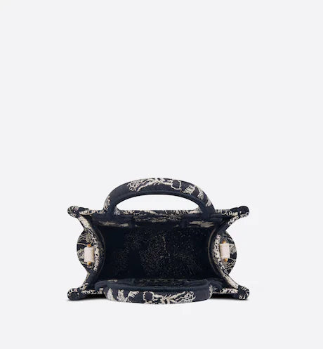 MINI DIOR BOOK TOTE PHONE BAG Blue Toile de Jouy Reverse Embroidery (13 x 18 x 5 cm)