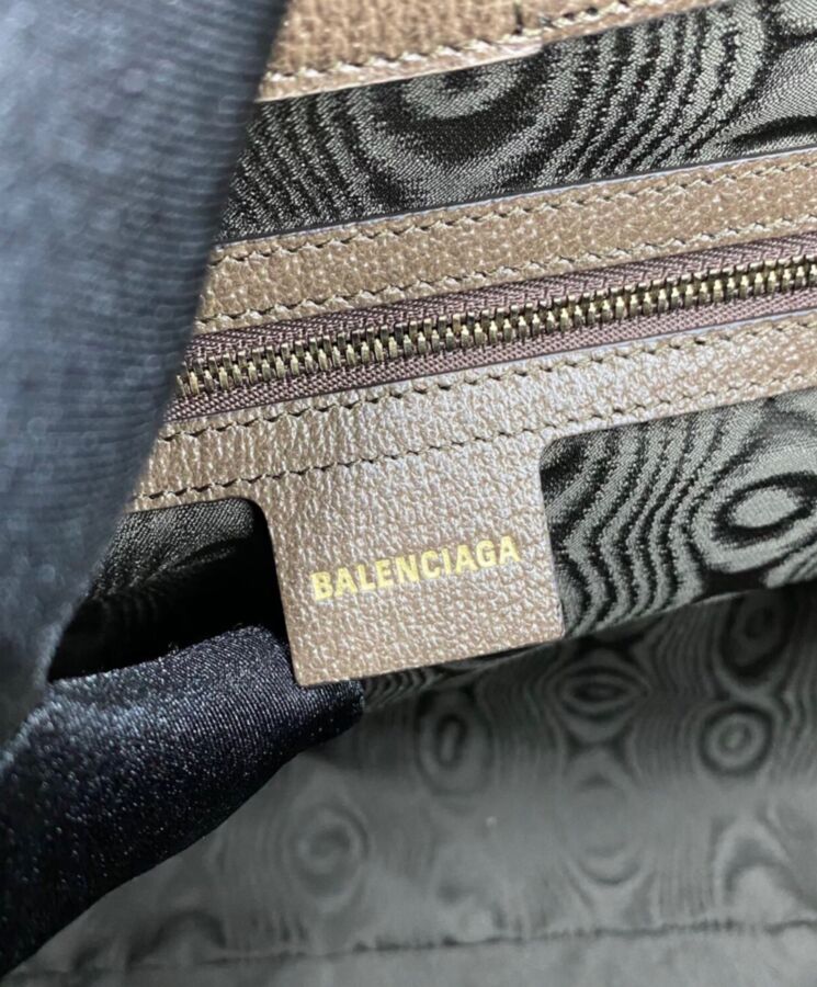Balenciaga Hacker Medium Tote Bag Dark Coffee