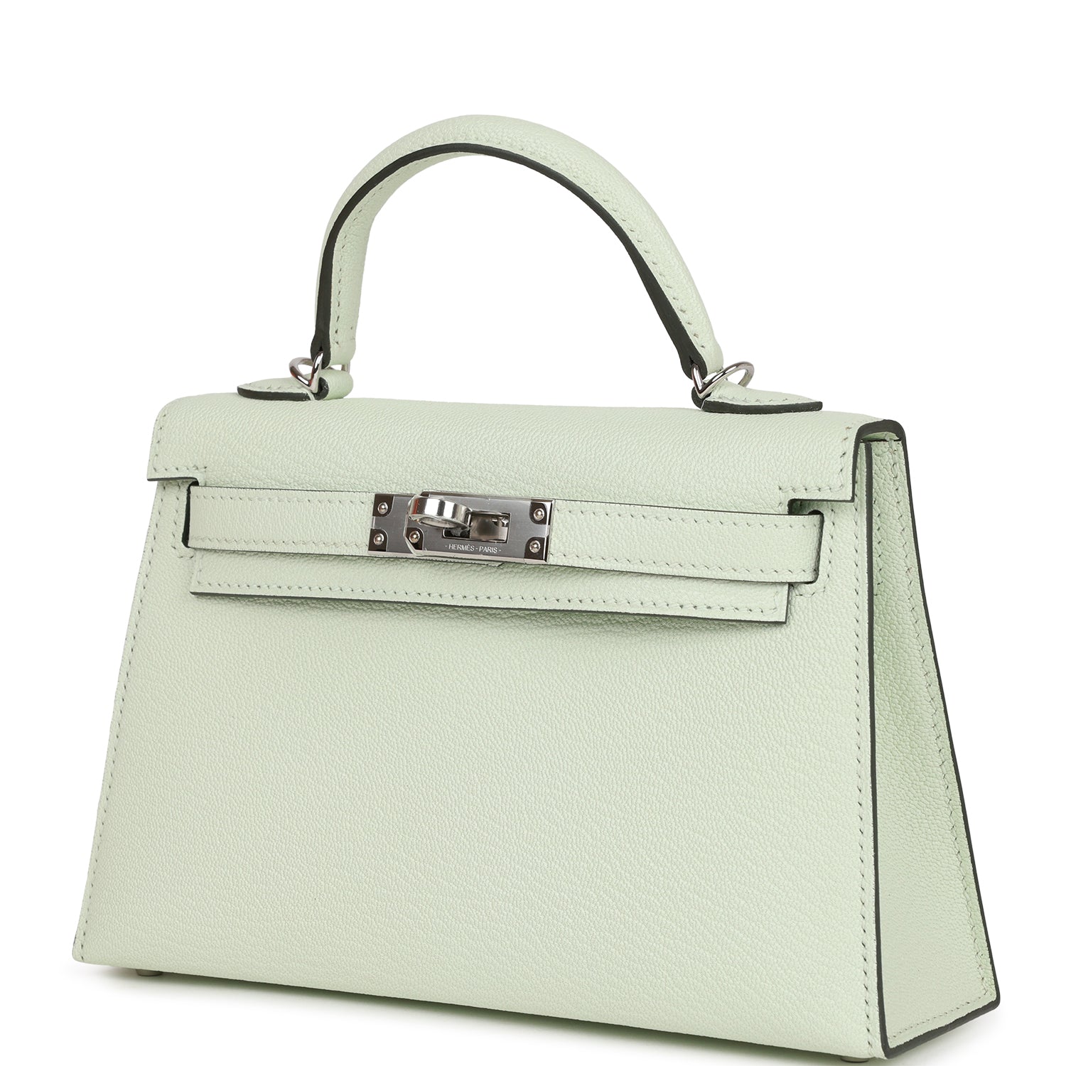 Hermès Kelly Sellier 20 Vert Fizz Chevre Palladium Hardware