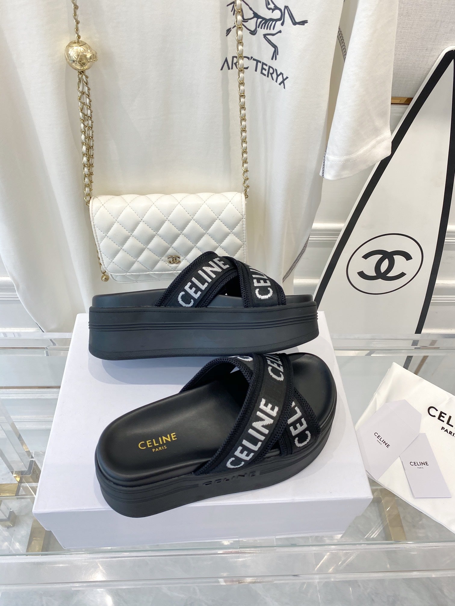 2023 Cross Webbing Thick Bottom Sandals