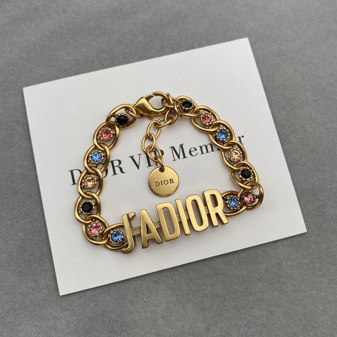 retro colored diamond bracelet