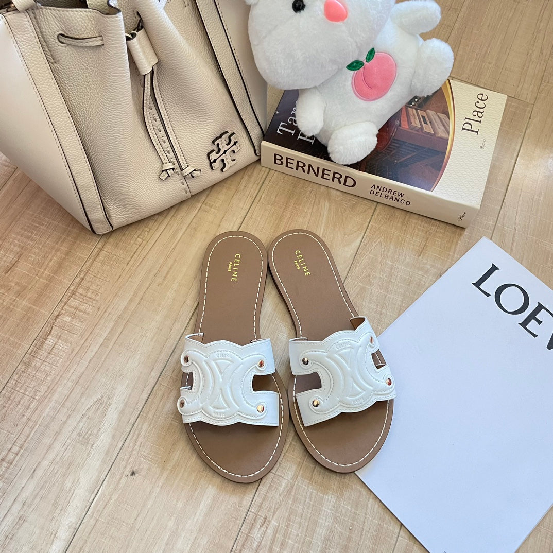 2023 summer denim flip-flops