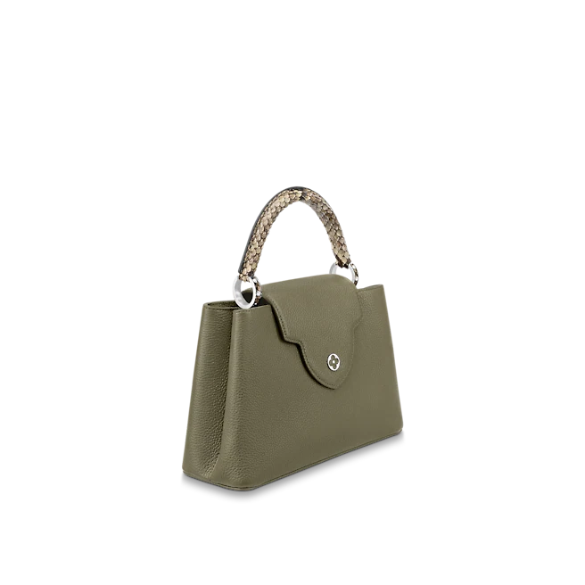 Louis Vuitton Capucines MM Green N93799 Black N92040