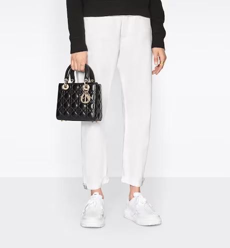 SMALL LADY DIOR MY ABCDIOR BAG Black Cannage Lambskin