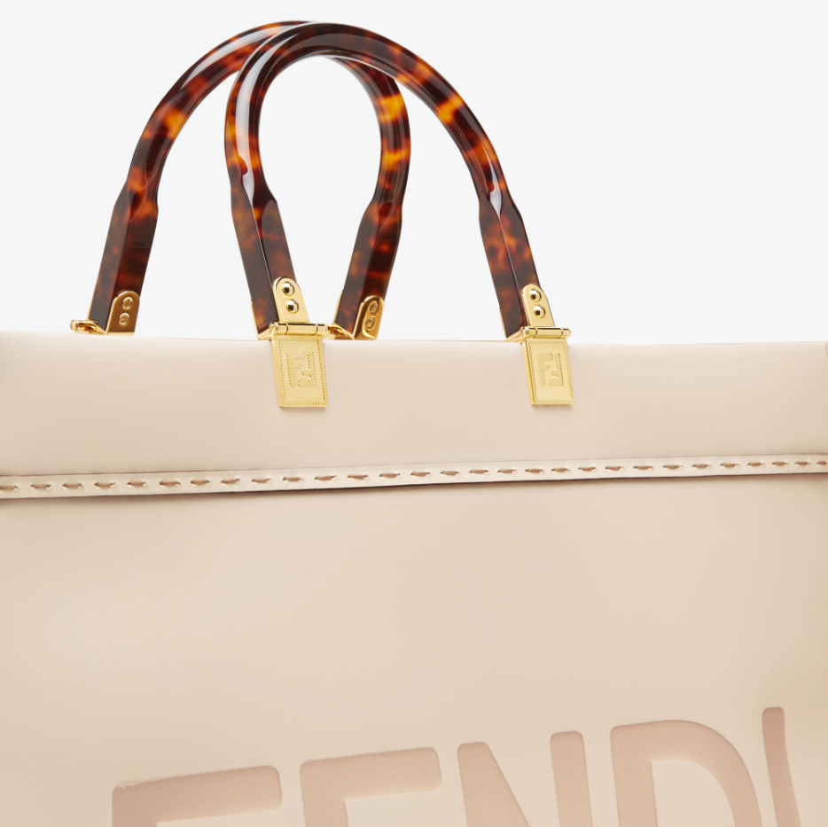 Fendi Sunshine Large - Pink leather shopper