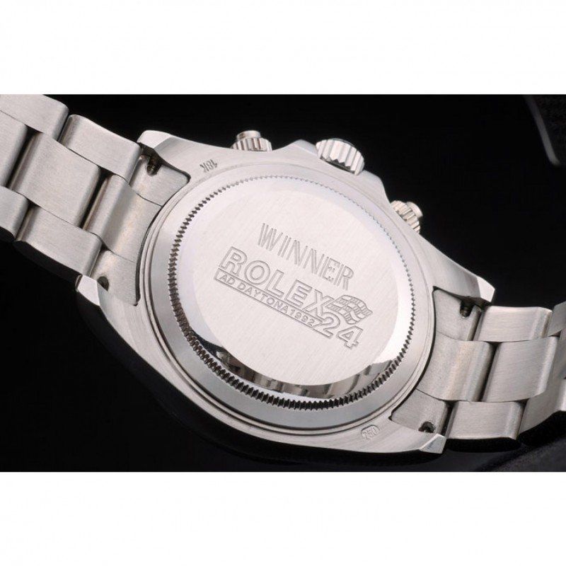 Rolex Daytona Cosmograph Rainbow Crystals Bezel Stainless Steep Strap Black Dial 80250 FREE SHIPPING