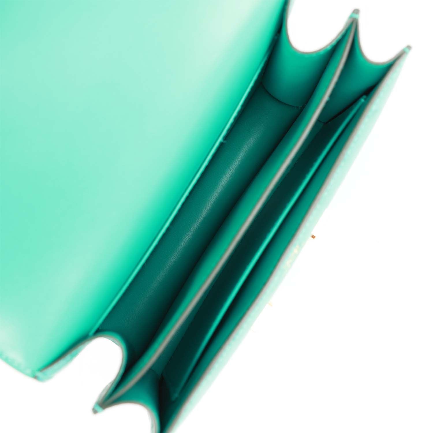 Hermès Constance 18 Vert Verone Ostrich Gold Hardware