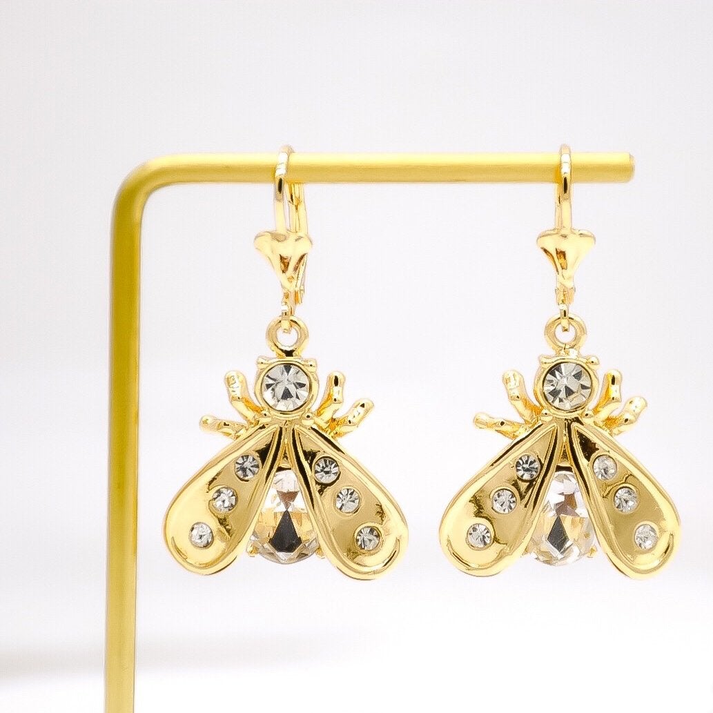 Simple Personality Beetle Pendant Earrings