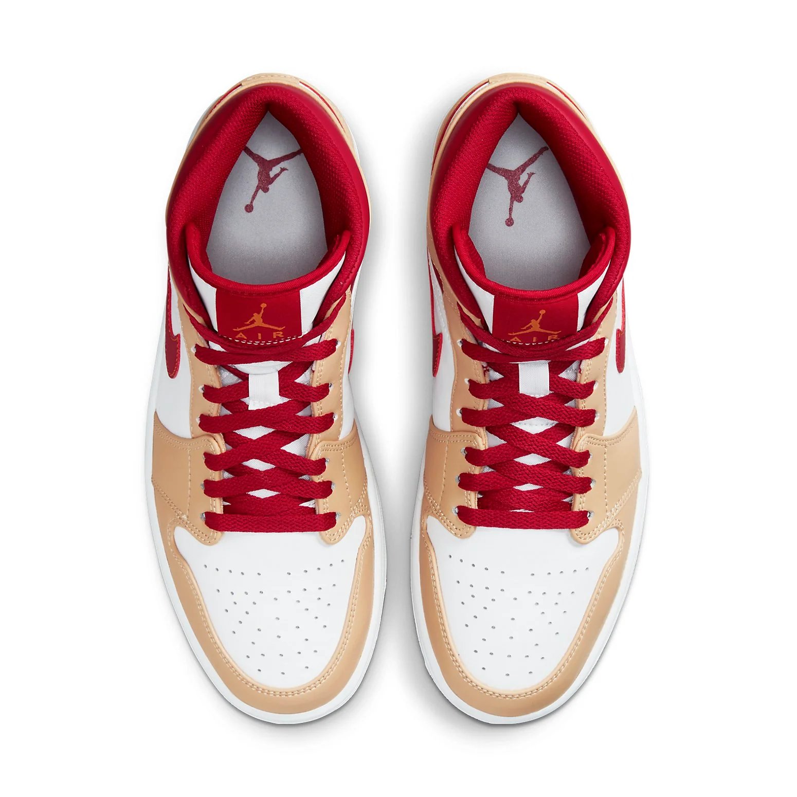 Air Jordan 1 Mid 'Light Curry Cardinal Red' 554724-201