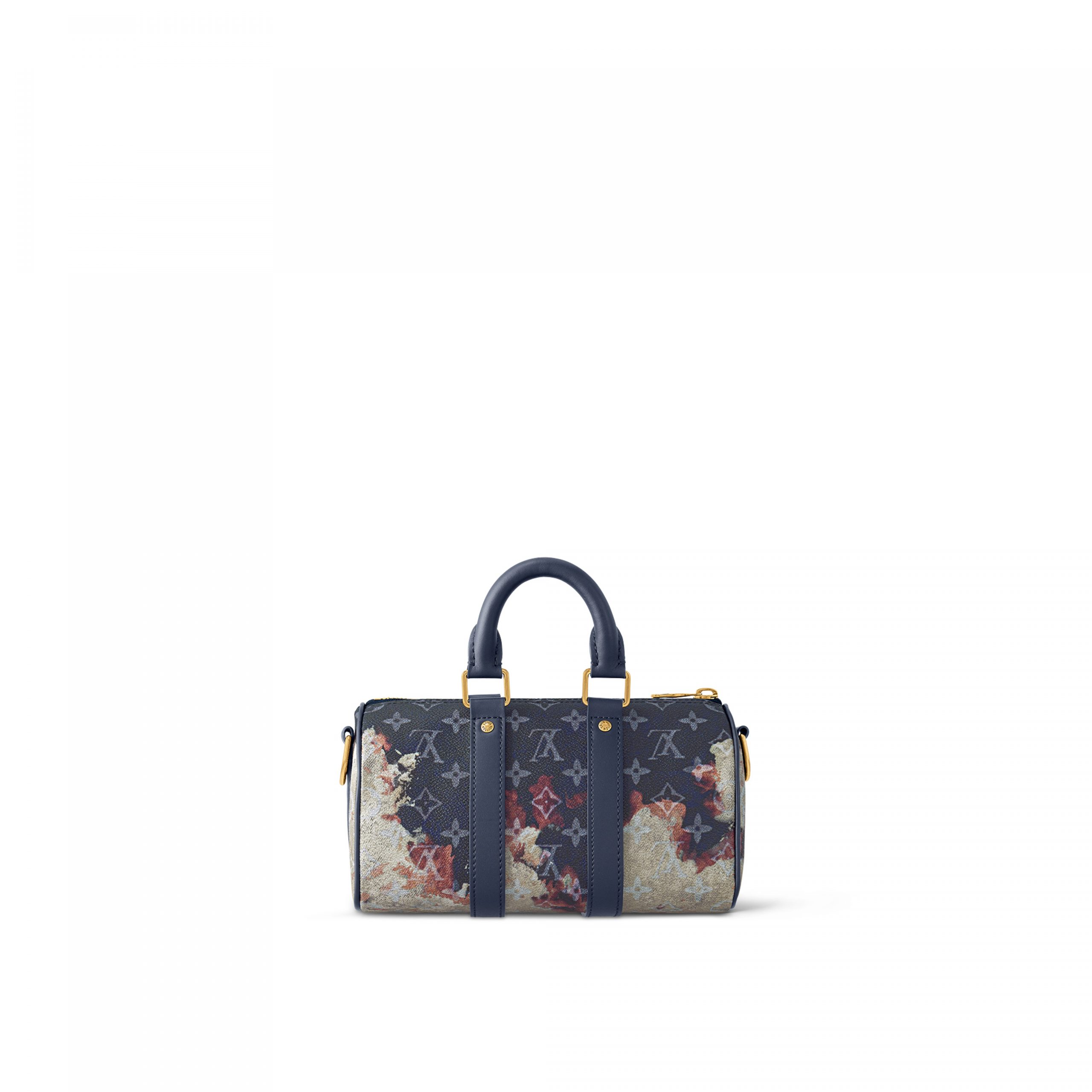 Louis Vuitton Monogram Ink Blue M46804 Keepall Bandoulière 25