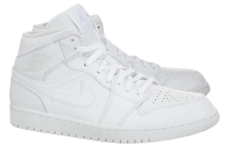 Air Jordan 1 Mid 'Triple White 2018' 554724-109