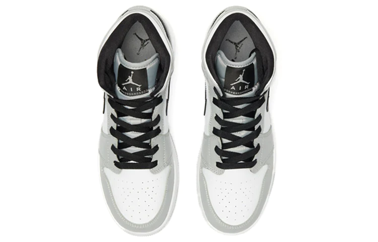(GS) Air Jordan 1 Mid 'Light Smoke Grey Black' 554725-092