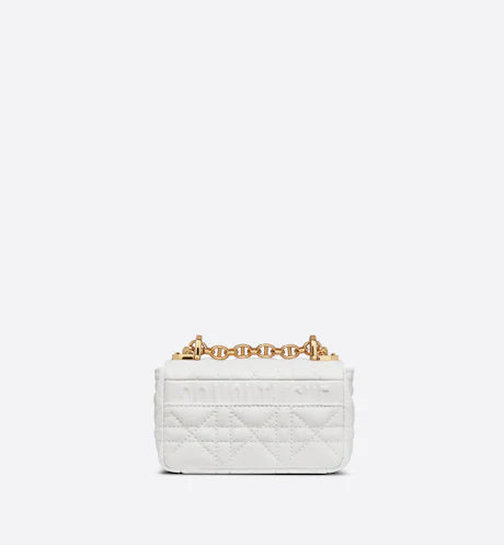 MICRO DIOR CARO BAG Latte Supple Cannage Calfskin