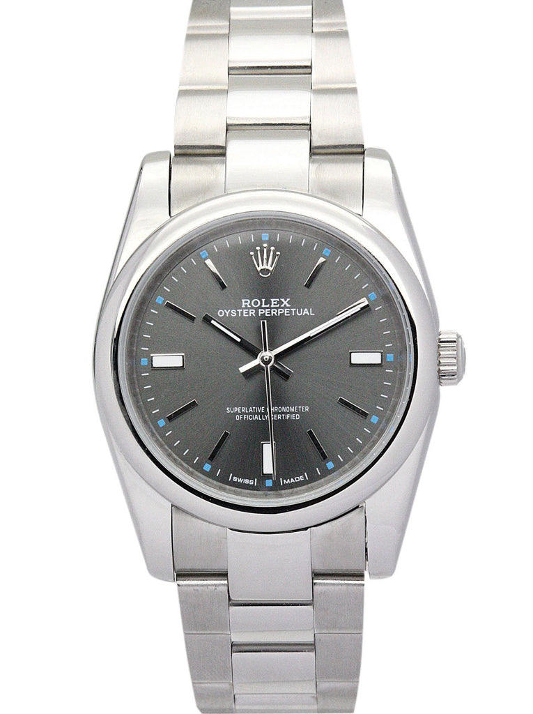 Replica Rolex Oyster Perpetual Lady 31mm Black Dial 177200-2