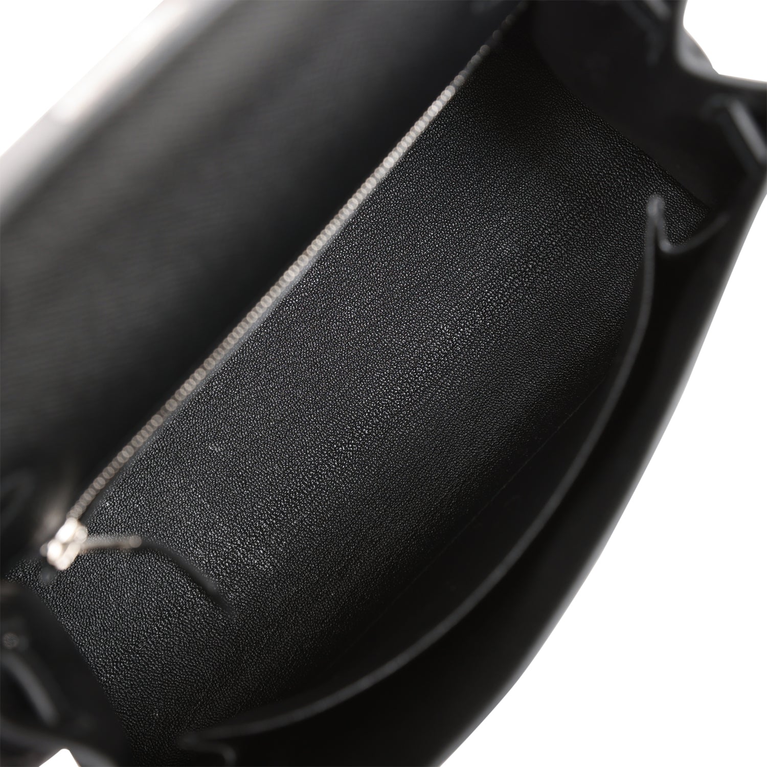 Hermès Kelly Sellier 25 Black Epsom Palladium Hardware