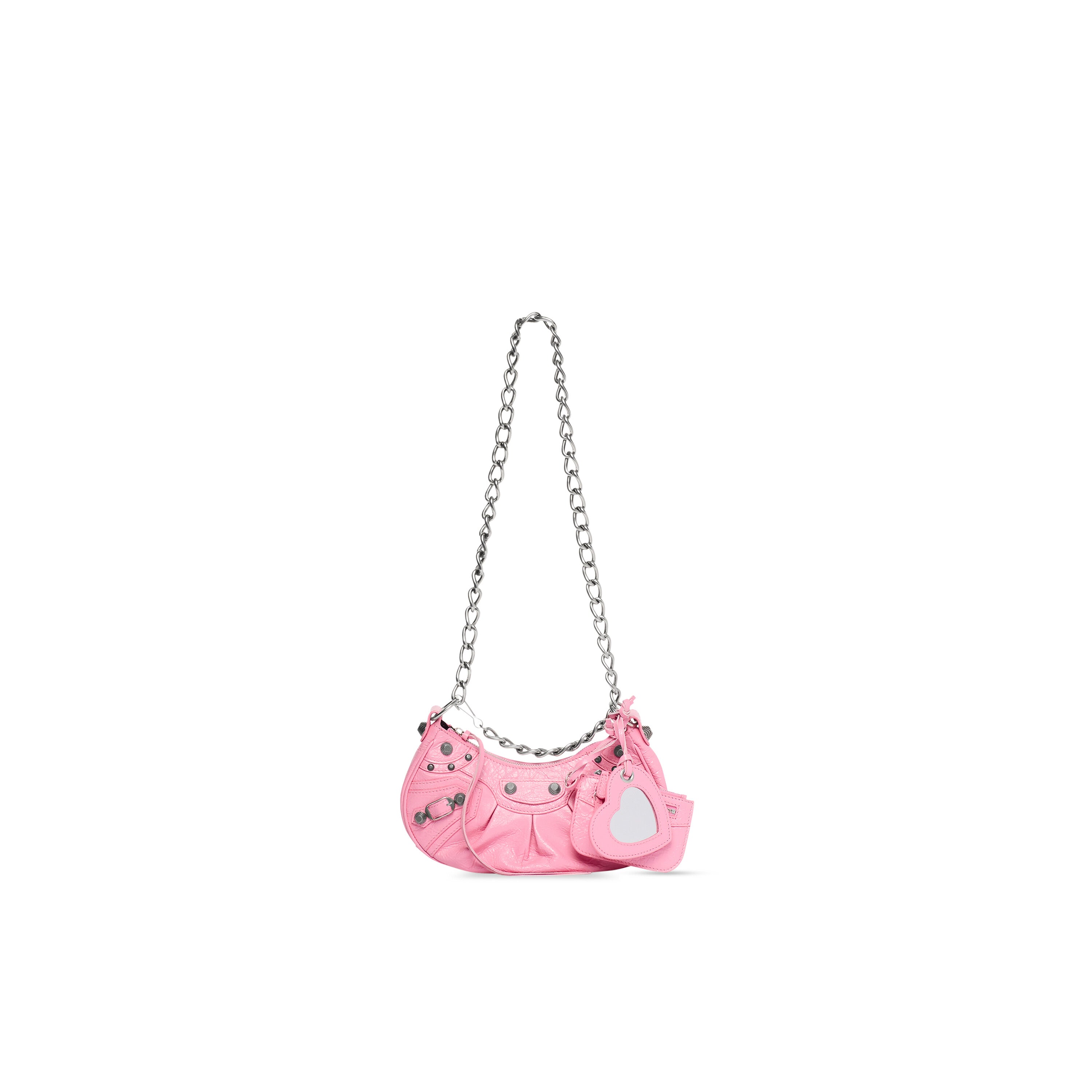 WOMEN'S LE CAGOLE XS SHOULDER BAG WITH CHAIN IN PINK