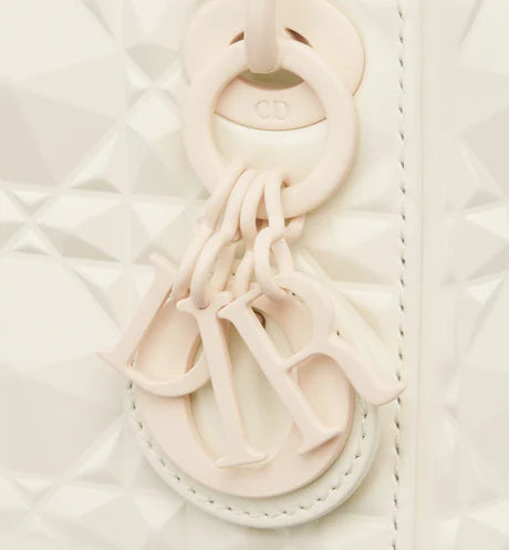 MICRO LADY DIOR BAG Latte Cannage Calfskin with Diamond Motif