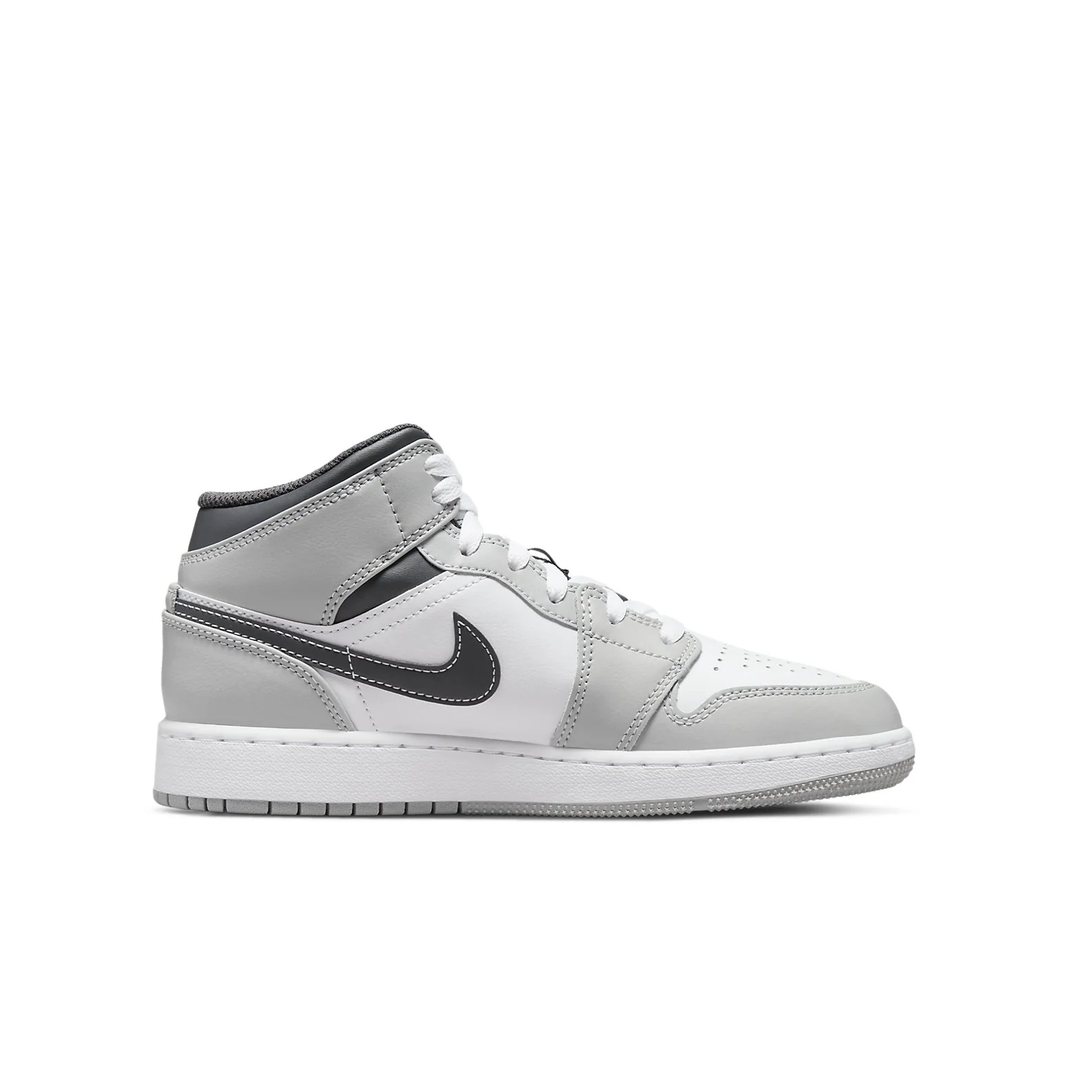 (GS) Air Jordan 1 Mid 'Light Smoke Grey' 554725-078