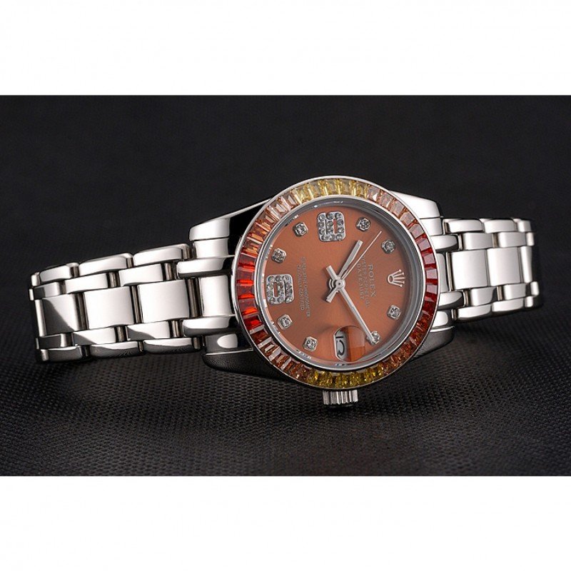 Replica Rolex Datejust 33mm Orange Dial REP016821