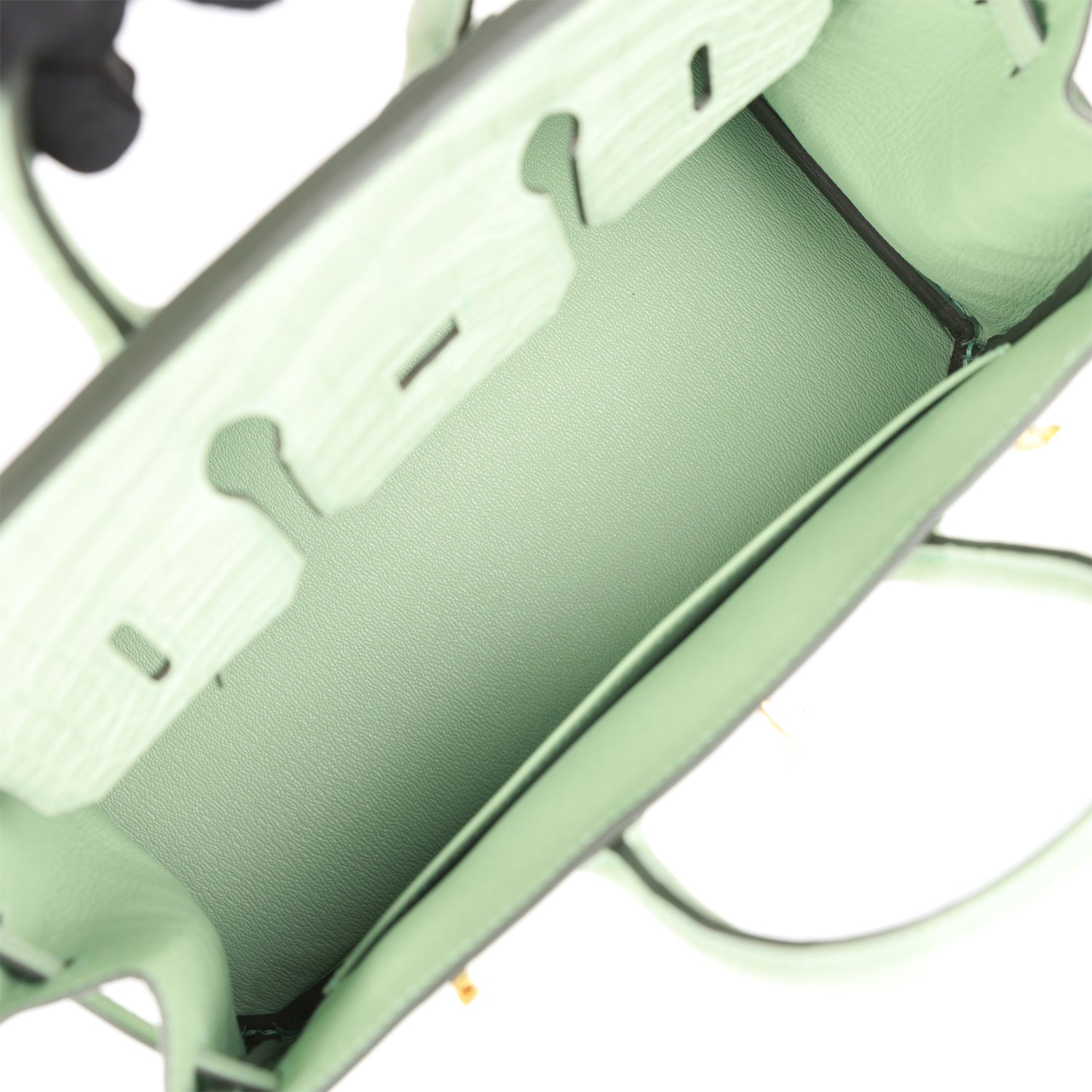 Hermès Birkin 25 Vert D'Eau Matte Alligator Gold Hardware