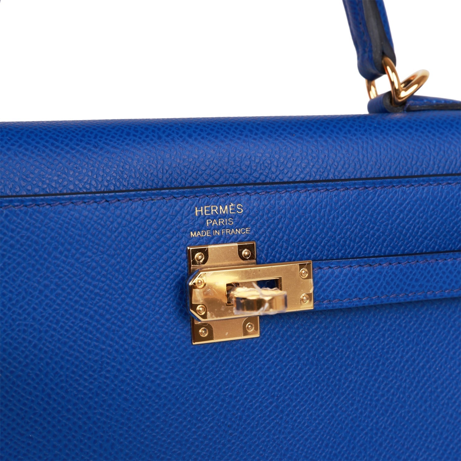 Hermès Kelly Sellier 25 Bleu Royal Epsom Gold Hardware