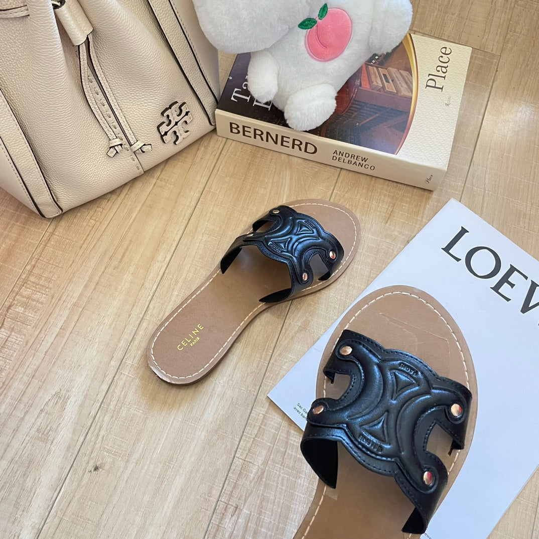 2023 summer denim flip-flops