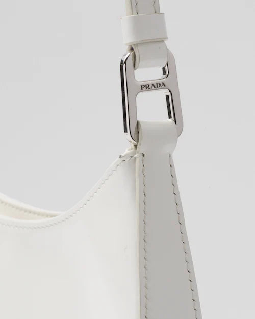 Prada Cleo brushed leather shoulder bag - White