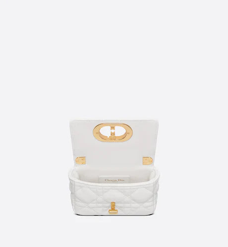 MICRO DIOR CARO BAG Latte Supple Cannage Calfskin