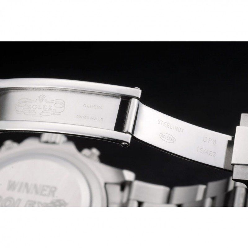 Rolex Daytona Cosmograph Rainbow Crystals Bezel Stainless Steep Strap Black Dial 80250 FREE SHIPPING