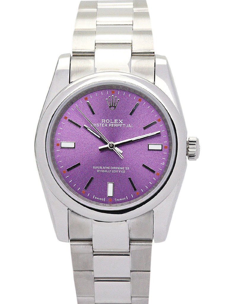Replica Rolex Oyster Perpetual Lady 31mm Purple Dial 177200