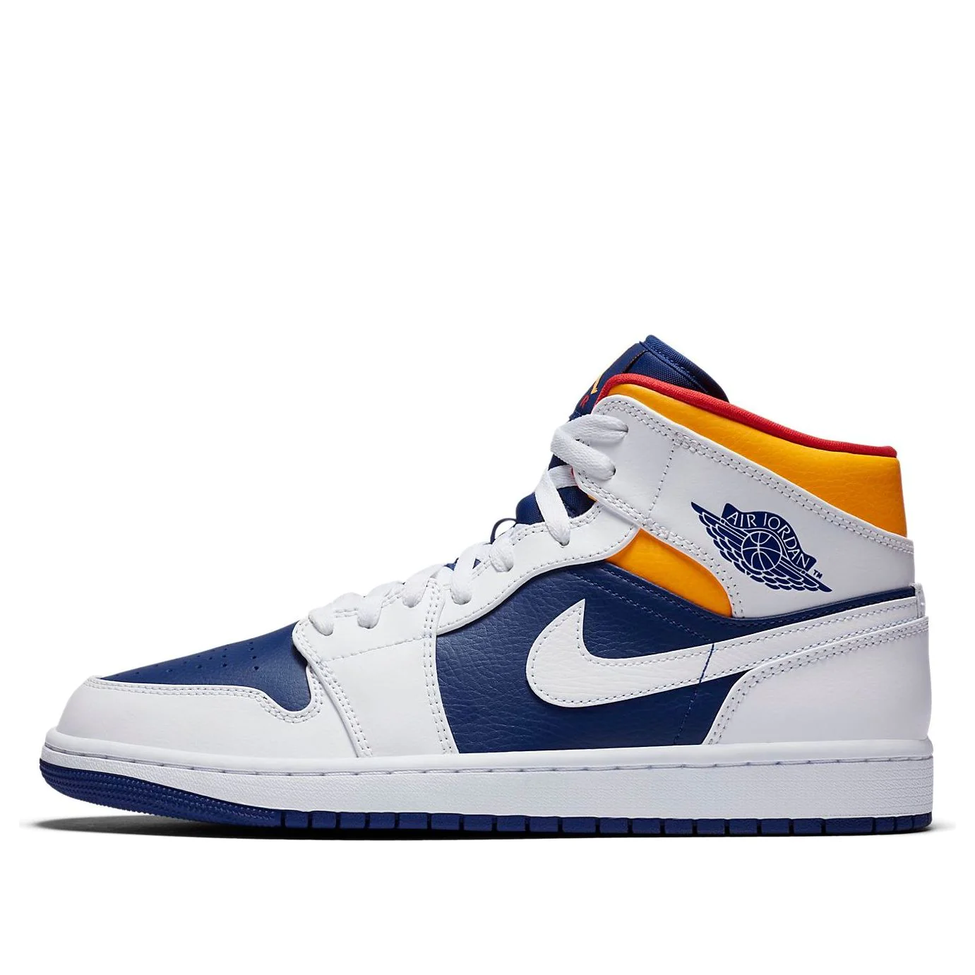 Air Jordan 1 Mid 'White Deep Royal Blue' 554724-131