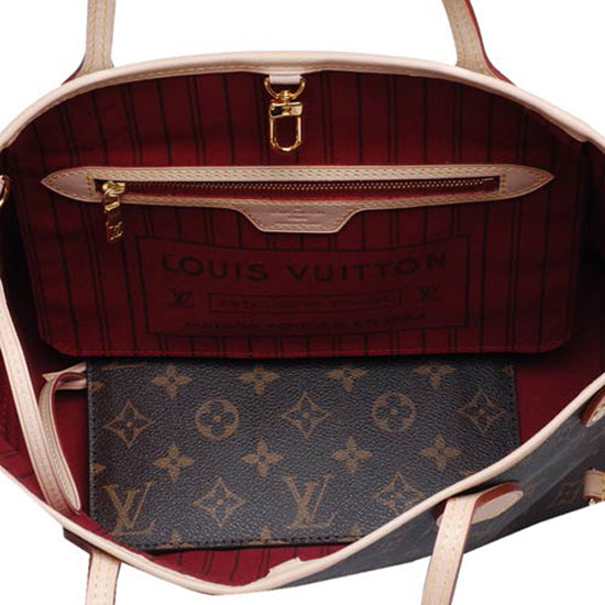 LV M41001 Neverfull PM Shoulder Bag Monogram Canvas