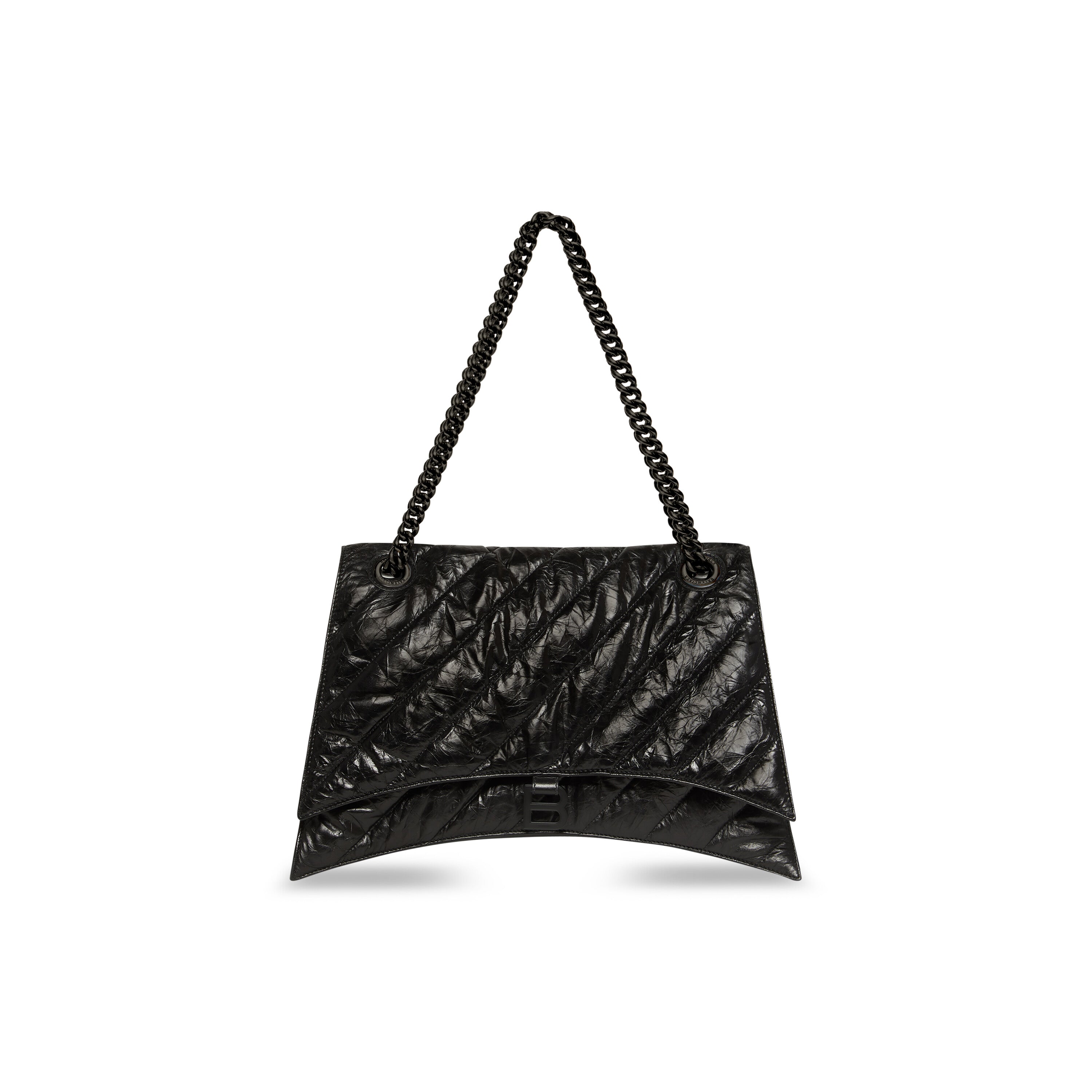 WOMEN'S CRUSH LARGE CHAIN BAG QUILTED IN BLACK