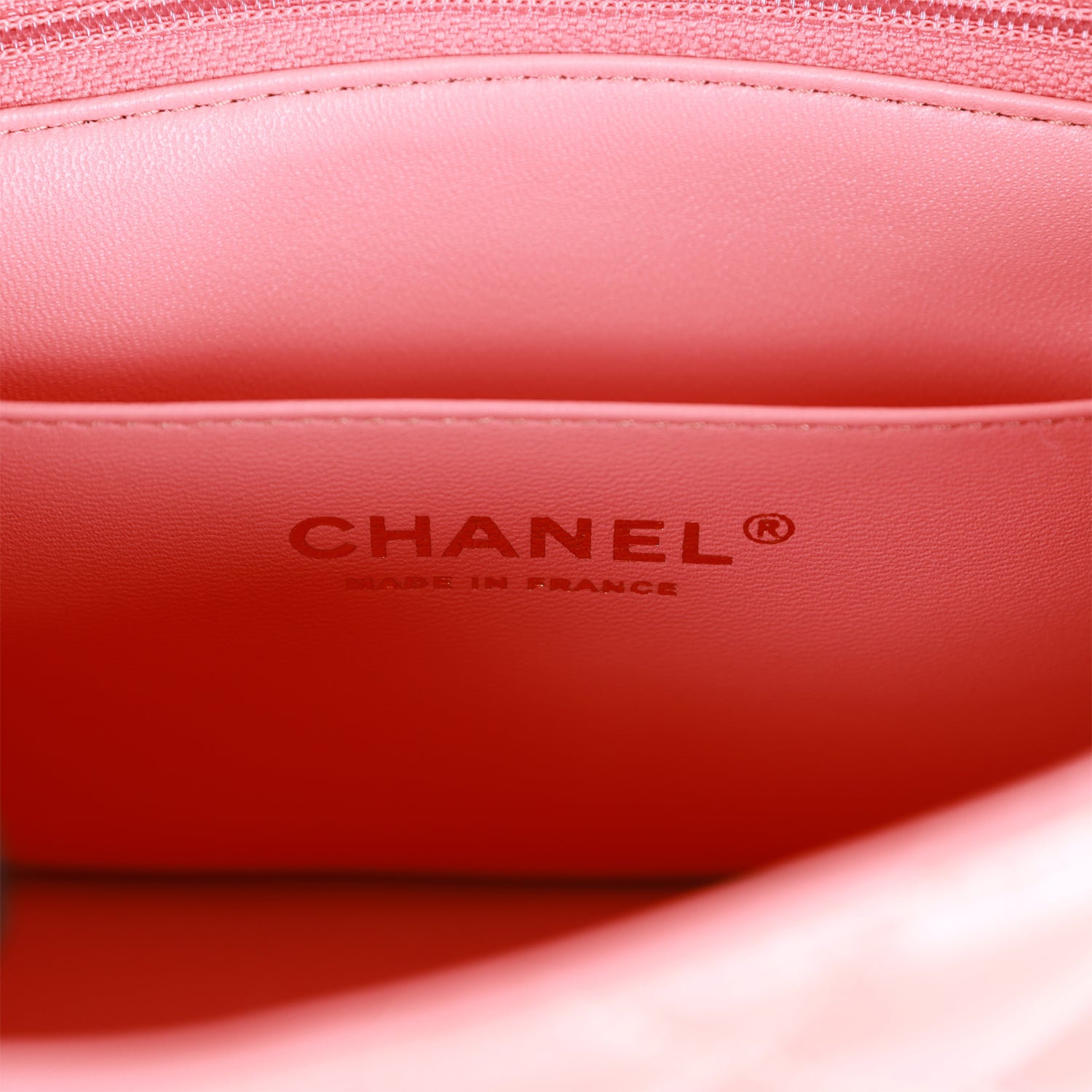 Mini Square Flap Bag Pink Lambskin Light Gold Hardware