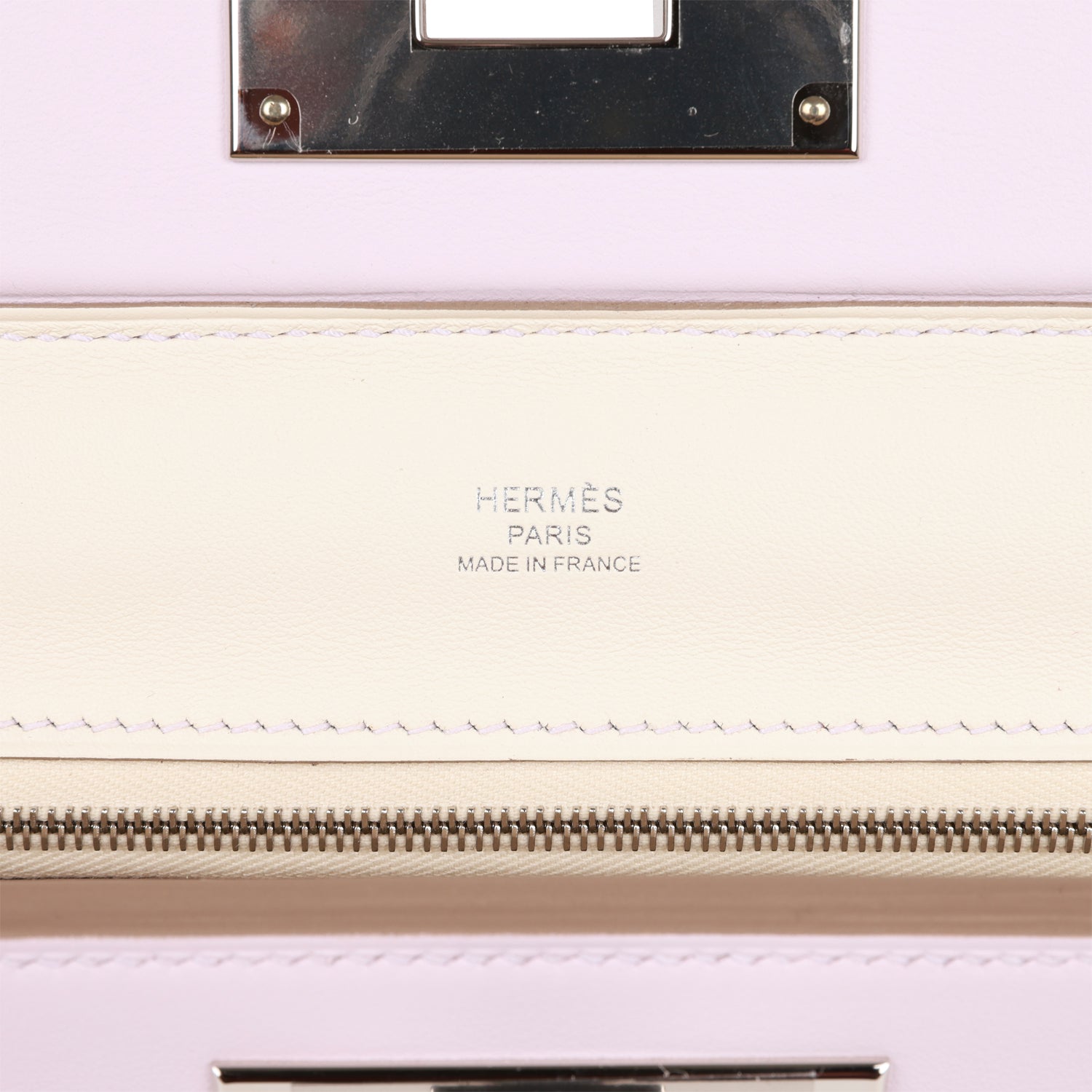 Hermès Mini 24/24 Bag Mauve Pale Verso Evercolor and Swift Palladium Hardware