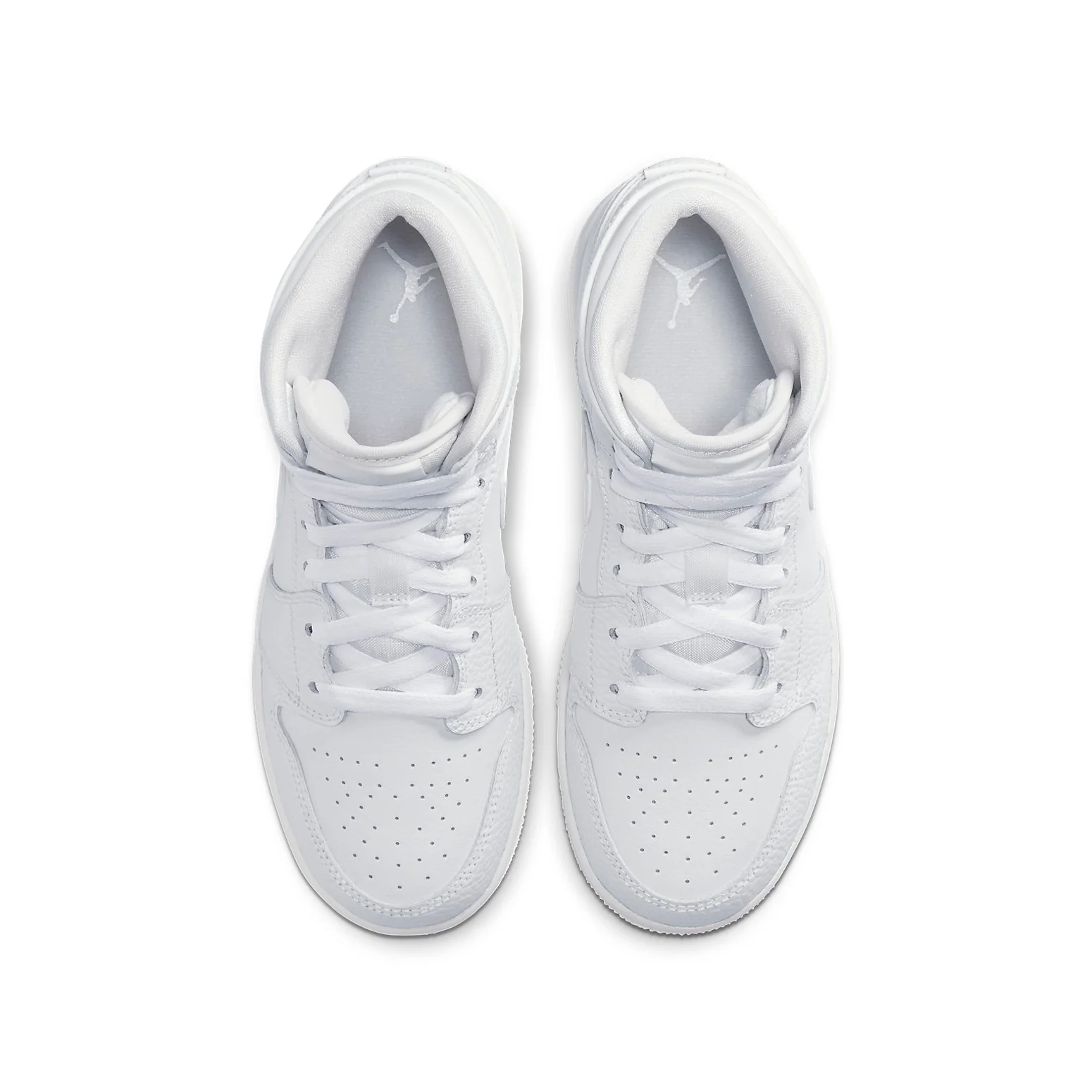 (GS) Air Jordan 1 Mid 'Triple White' 554725-130